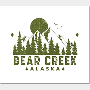 Bear Creek Alaska Mountain Souvenir Posters and Art